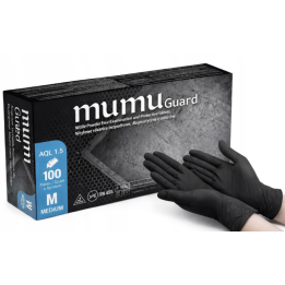 Rękawice nitrylowe - MUMU GUARD  CZARNE