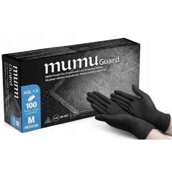 Rękawice nitrylowe - MUMU GUARD  CZARNE